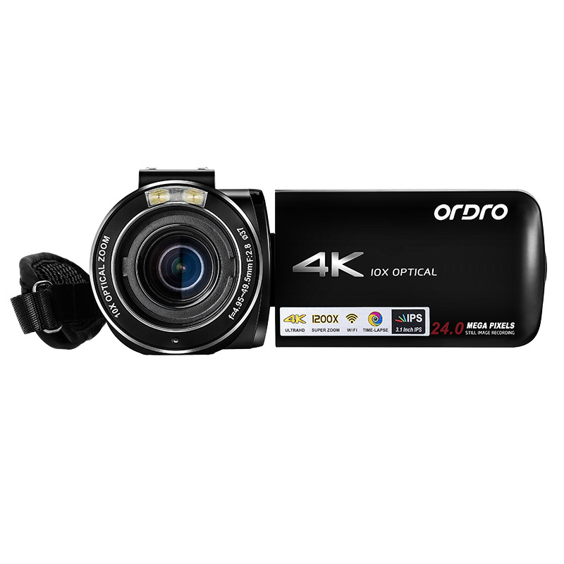 Ordro AC7 HD 4K Digital DV Conference VLOG Photo Video 10x Optical Zoom 1200x Digital Zoom