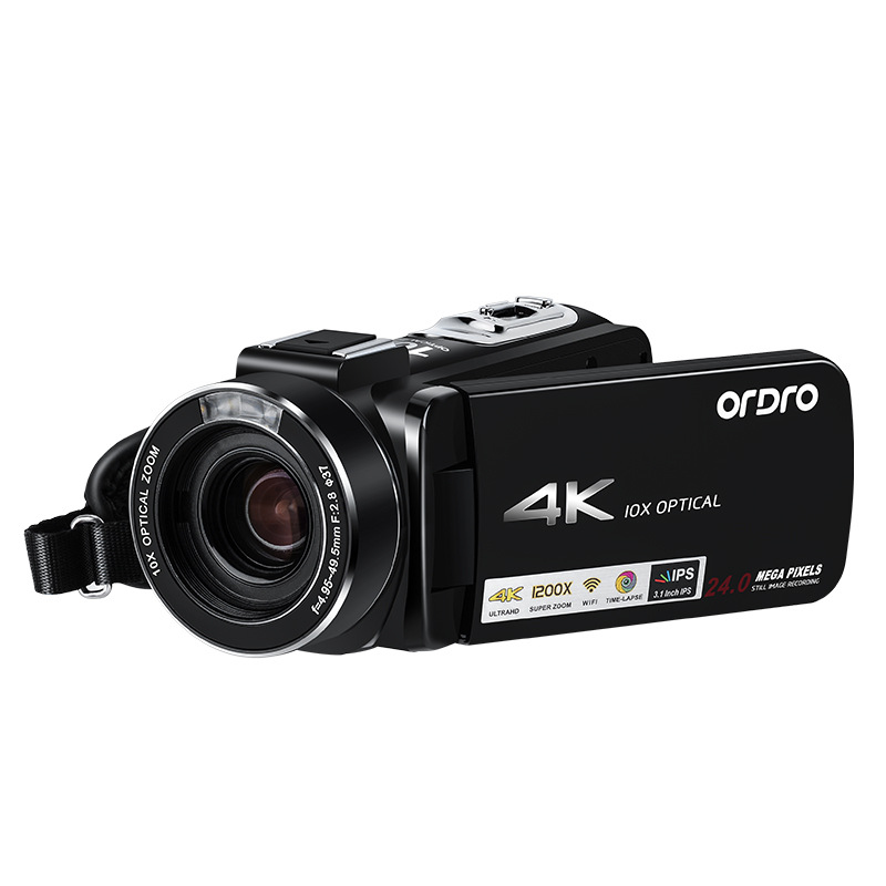 Ordro AC7 HD 4K Digital DV Conference VLOG Photo Video 10x Optical Zoom 1200x Digital Zoom