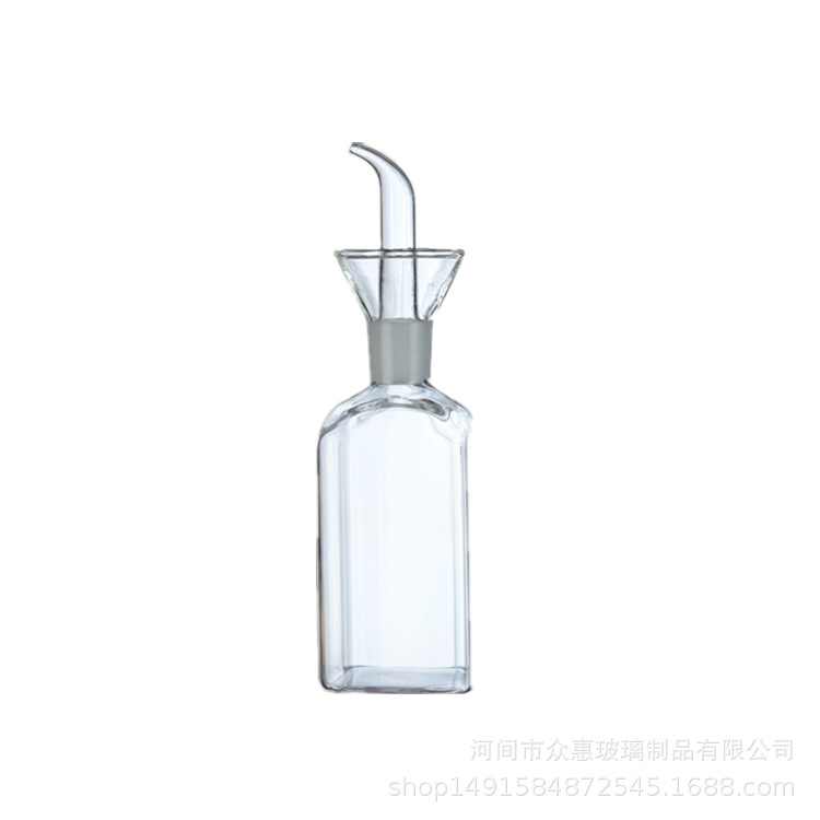 Glass soy sauce bottle, household kitchen seasoning bottle, vinegar sesame oil bottle, glass vinegar pot, raw soy sauce cooking wine dispensing bottle
