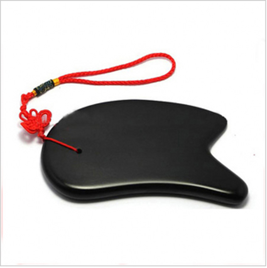 Black Pyroxene Large Knife Type Scraping Board Body Scraping Equipment Meeting Gift Health Care