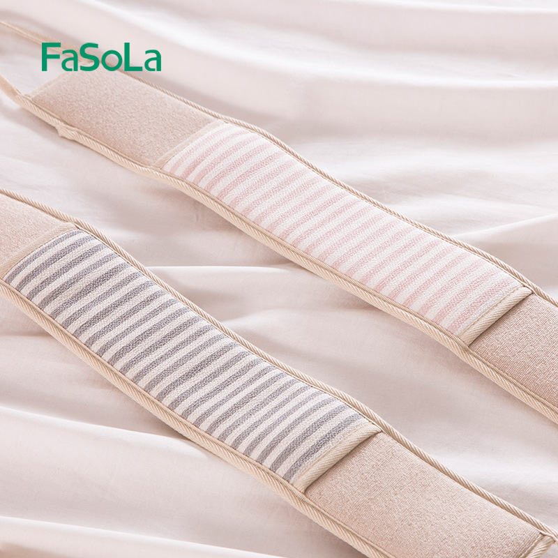 FaSoLa Bath Scrubber Double-sided Exfoliating Back Scrub Gloves No-scrub Home Bath Towel