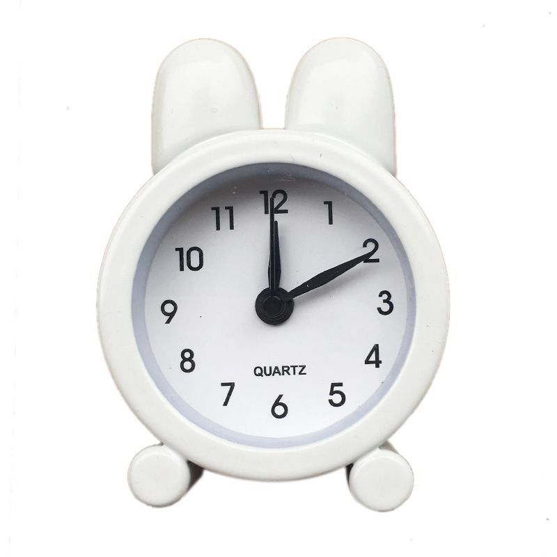 Metal Mini Alarm Clock Cute Little Rabbit Cartoon Small Alarm Clock Children Student Desktop Clock