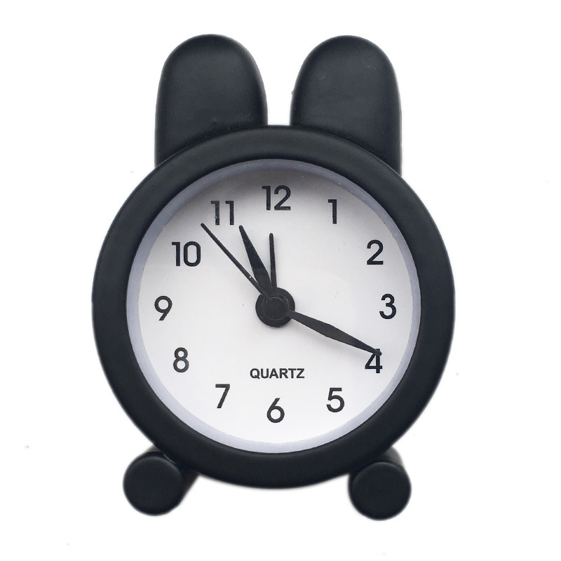 Mini Metal Small Alarm Clock Cute Rabbit Children Student Stationery Gift Alarm Clock Customizable with Logo