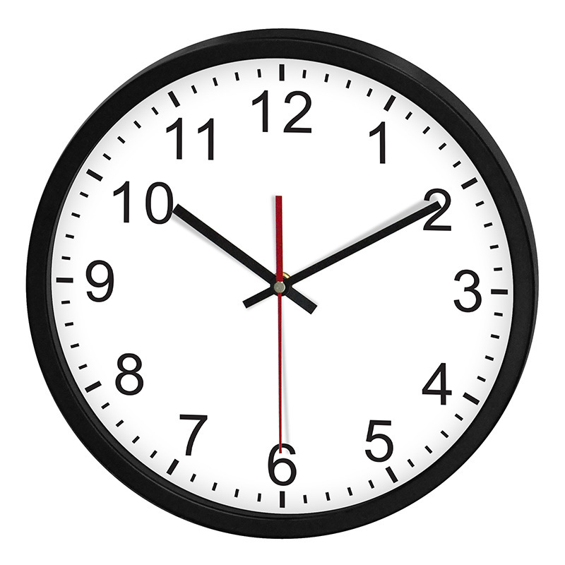 Shipped 12-inch Metal Wall Clock Round Wall Clock Living Room Bedroom Silent Wall Clock