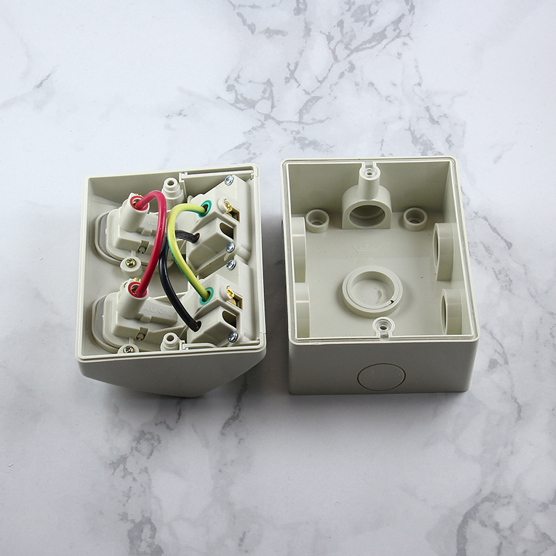 IP53 two-gang surface-mounted Australian 10A 15A power socket Australia SAA certified double socket with independent switch