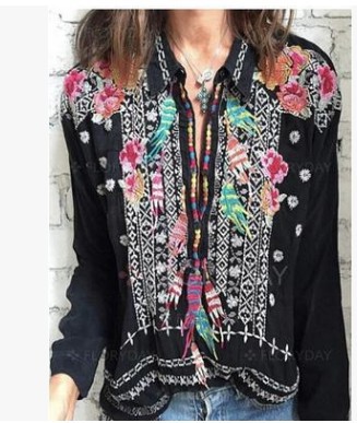 2023 New Shirt Women's Blouse Women's Autumn Winter Independent Station