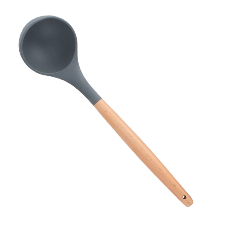 Wood Handle Silicone Kitchenware 11-Piece Set Nine-Piece Kitchen Tool Spatula Spoon Set