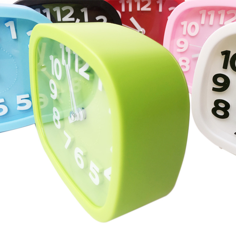 Multi-Shape Plastic Silent Alarm Clock Cartoon Children Student Bedroom Desktop Alarm Clock