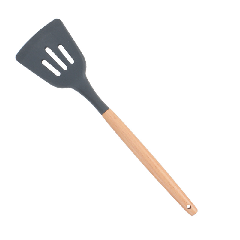 Wood Handle Silicone Kitchenware 11-Piece Set Nine-Piece Kitchen Tool Spatula Spoon Set