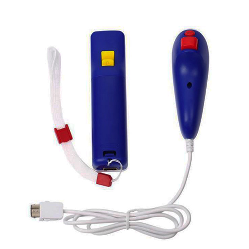 WII two-color game handle two-in-one left and right handles Wii game handle with built-in accelerator