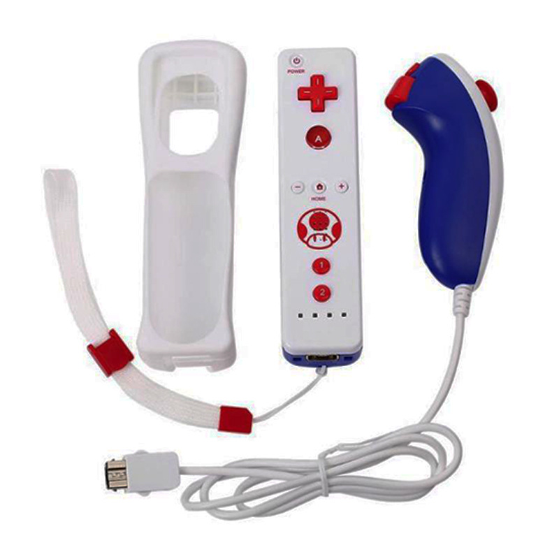 WII two-color game handle two-in-one left and right handles Wii game handle with built-in accelerator
