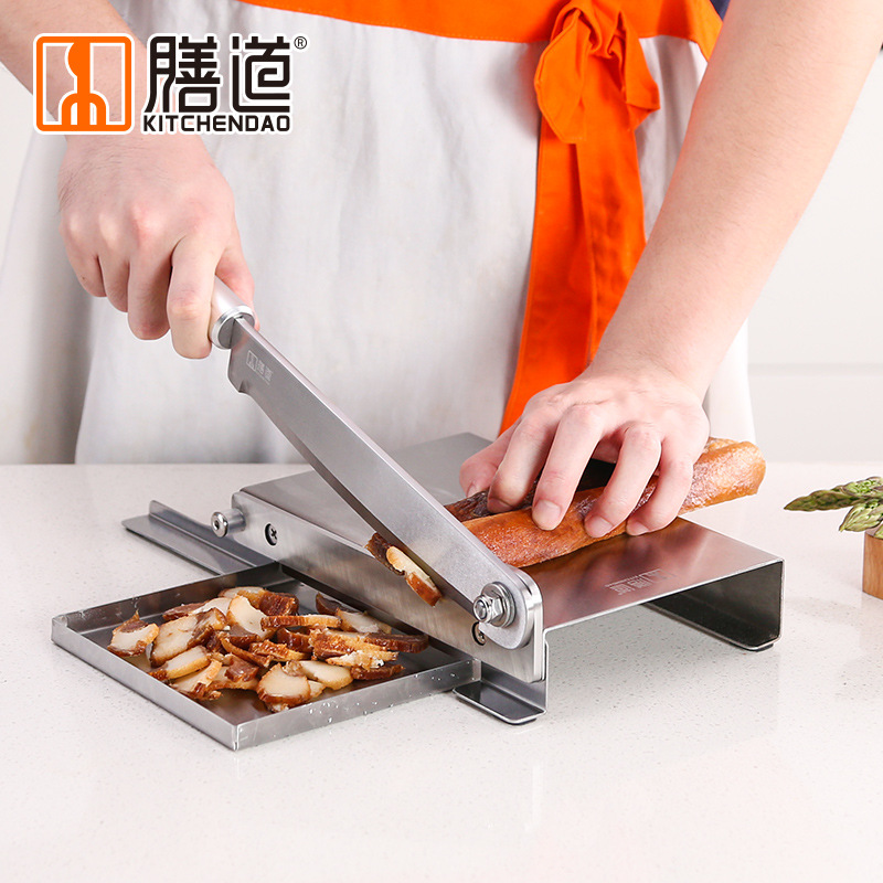 Shandao Stainless Steel Household Small Guillotine, Chinese Herbal Medicine Slicer, Chicken Feet, Pork Ribs, Beef Jerky, Herbal Medicine Slicer