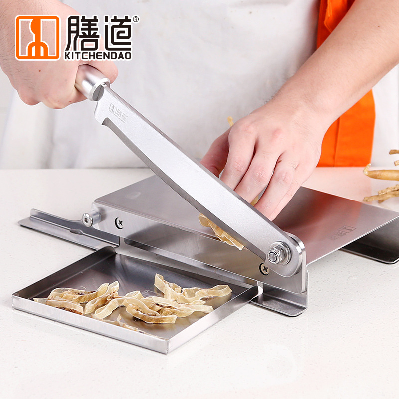Shandao Stainless Steel Household Small Guillotine, Chinese Herbal Medicine Slicer, Chicken Feet, Pork Ribs, Beef Jerky, Herbal Medicine Slicer