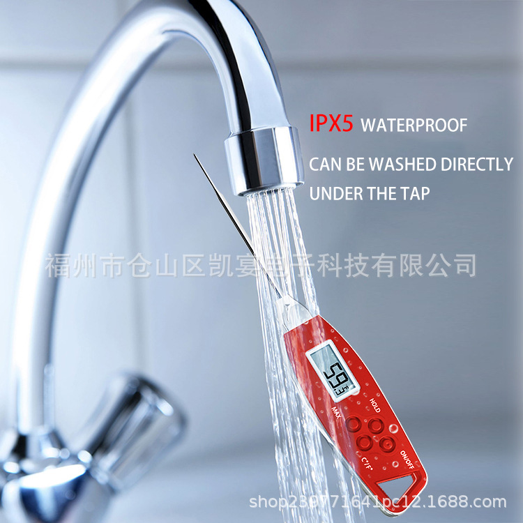 Kitchen Waterproof Thermometer Quick Temperature Measurement Meat BBQ Fork Magnetic Hanging Milk Water Thermometer