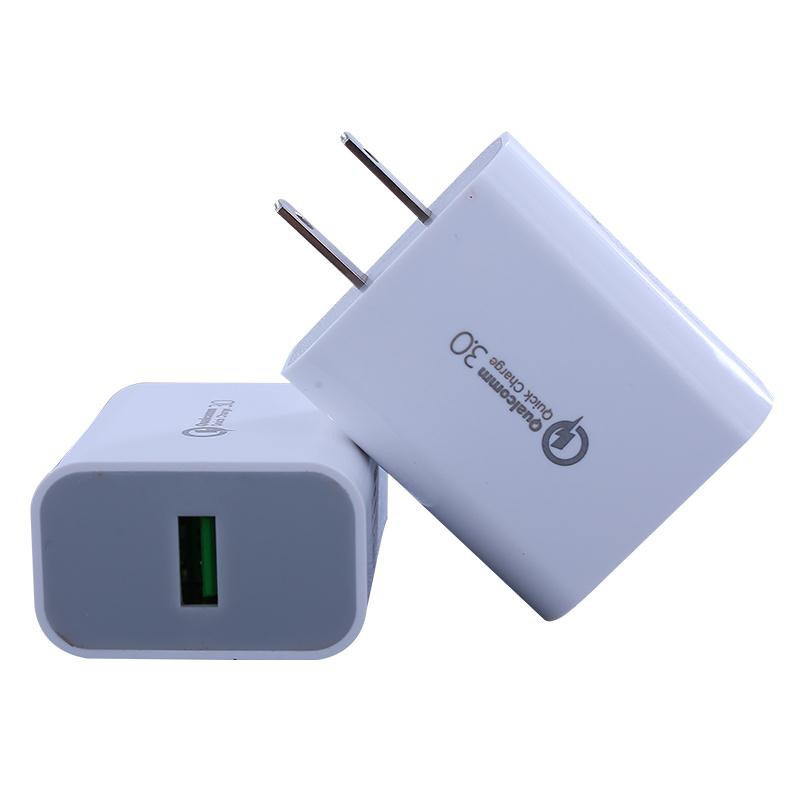 QC3.0 fast charger, 3C certified 5V3A fast charging head, 18W high-power phone charger