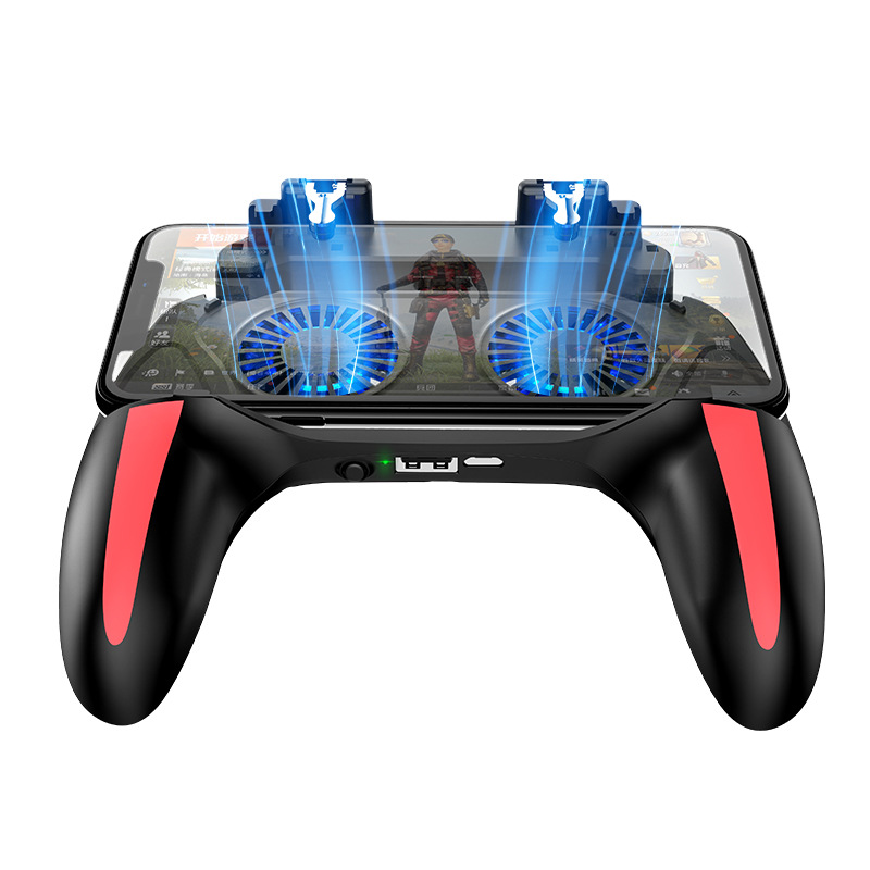 New H10 Dual Fan Cooling Handle Charging with Battery Phone Cooler Chicken Dinner Game Handle