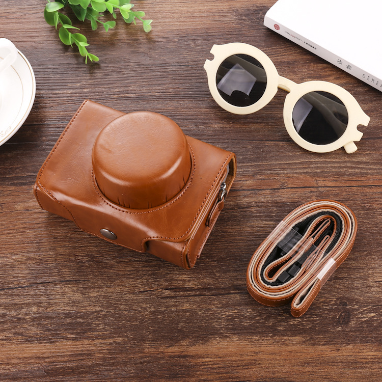 Leather case for Fujifilm X100V series X30 Nikon J5 Panasonic GF9 lx100 Canon camera bag