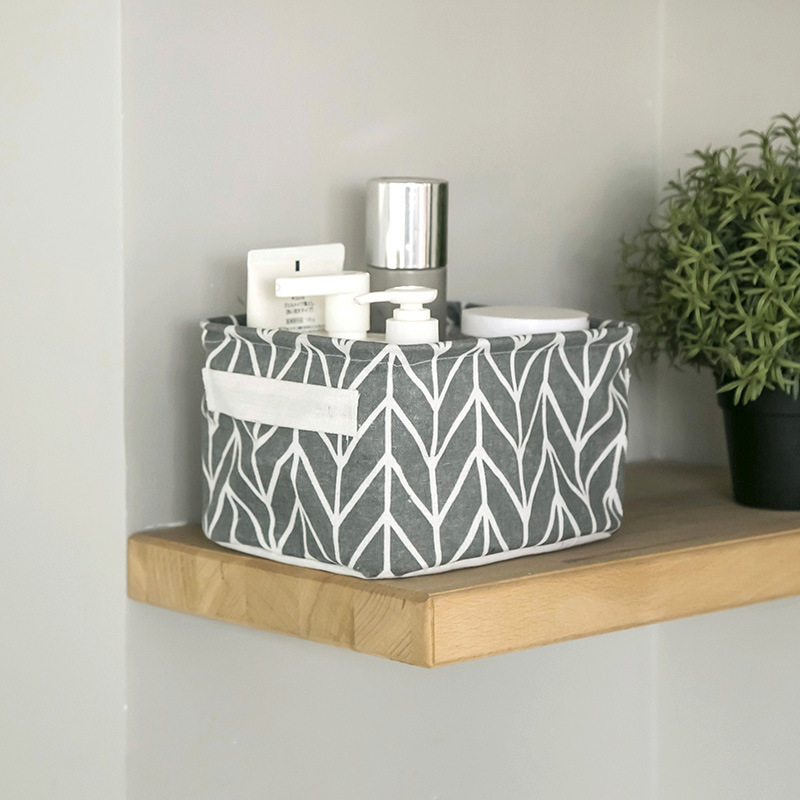 Foldable Storage Basket, Linen Desktop Storage Box, Fresh Waterproof Storage Basket, Storage Box, Storage Bag