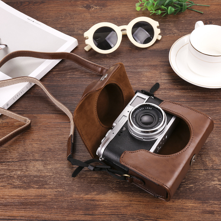 Leather case for Fujifilm X100V series X30 Nikon J5 Panasonic GF9 lx100 Canon camera bag