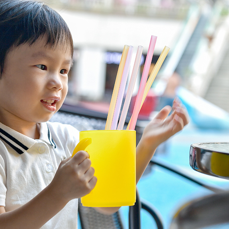 Foldable Food Grade Silicone Straw Portable Picnic Camping Bendable Beverage Juice Heat Resistant Children Drinking Straw