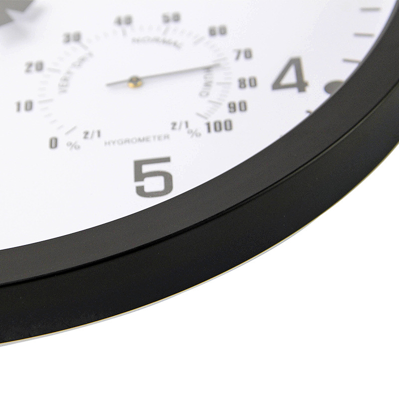 14-inch Simple Silent Wall Clock Temperature and Humidity Clock Home Decoration Electronic Clock