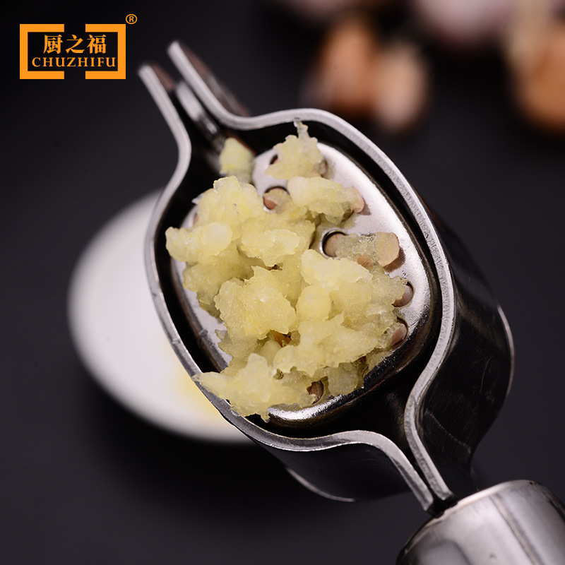 Manual Garlic Press Stainless Steel Garlic Mincer Kitchen Home Garlic Masher Garlic Peeler Garlic Squeezer Garlic Paste Peeler