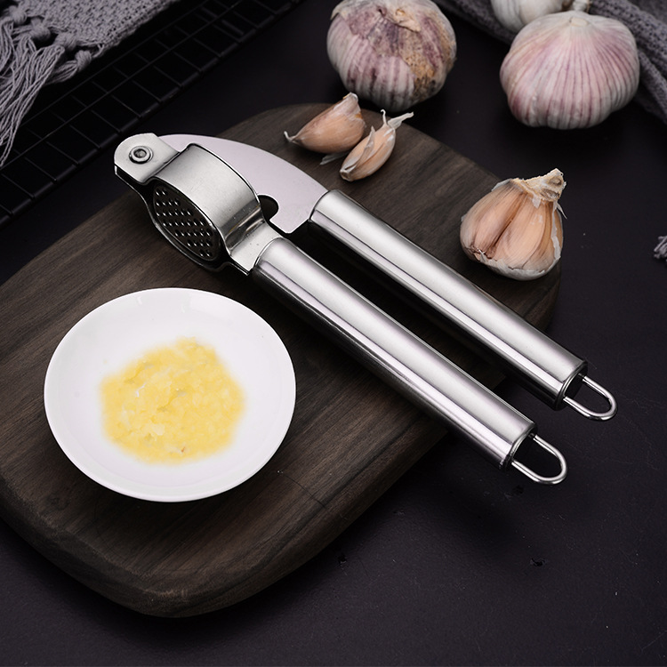 Manual Garlic Press Stainless Steel Garlic Mincer Kitchen Home Garlic Masher Garlic Peeler Garlic Squeezer Garlic Paste Peeler