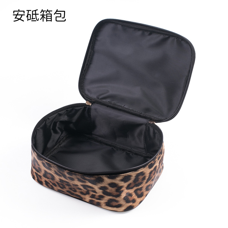 New Leopard Print Dumpling Cosmetic Bag Large Capacity Multifunctional Portable Storage Bag Three-Piece Set Women's Bag