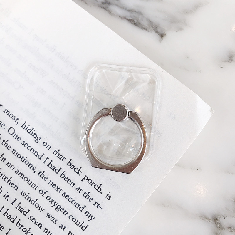 Transparent Ring Stand Phone Ring Finger Grip Rotating Support Stand Adhesive PC Acrylic Phone Ring Grip