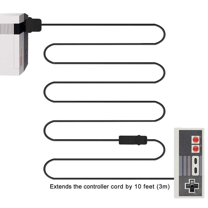 NES Wired Game Controller NES Game Controller Red and White Console Cable Length 3 Meters Nostalgic Direct Play Console NES PC