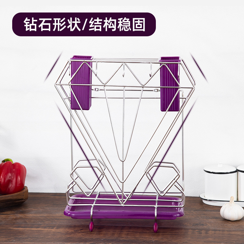 Stainless steel knife rack and cutting board rack, kitchen organizer, spatula rack, chopping board rack