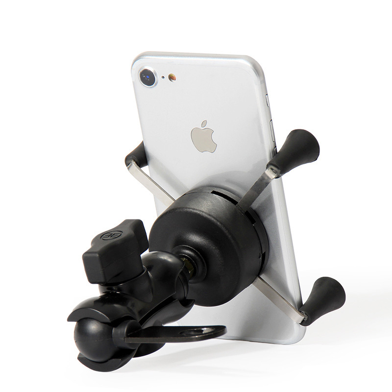 Outdoor cycling motorcycle navigation X-type phone mount electric vehicle rechargeable universal delivery mount outdoor