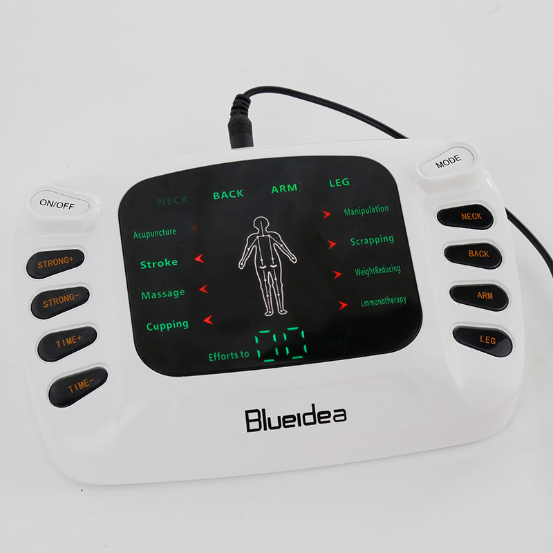 Blueidea-321 Foot Massage Slippers Dual Output Electronic Pulse Massager Digital Meridian Therapy Device