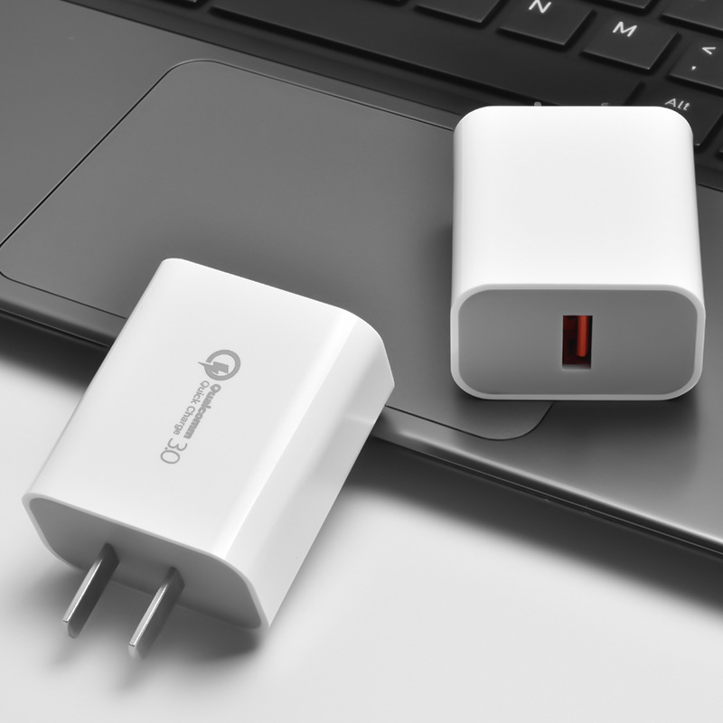 QC3.0 fast charger, 3C certified 5V3A fast charging head, 18W high-power phone charger