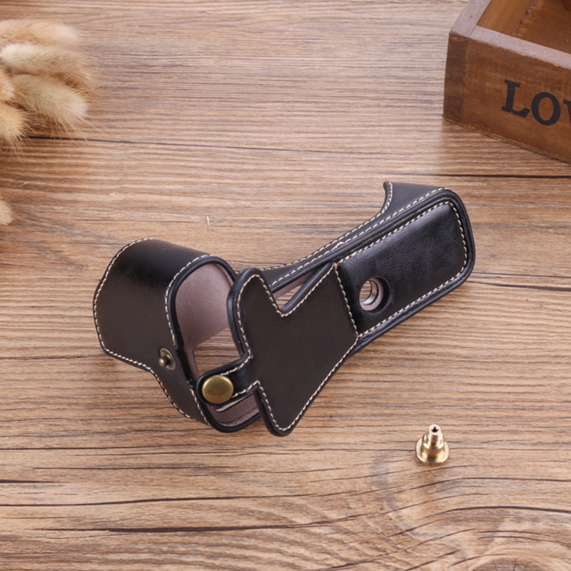 For Canon EOS-R5 D4 protection R6 D2 base 200D II 800D camera bag RP leather case 90D 77D half case