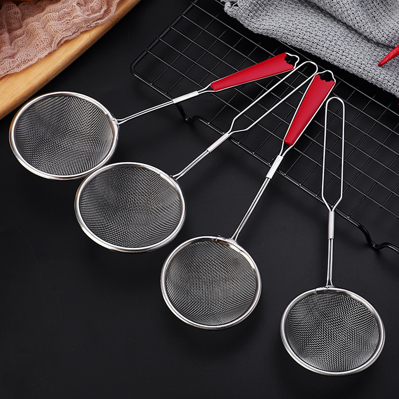 Strainer stainless steel soy milk filter mesh kitchen home use mesh strainer anti-slip filter mesh hot pot strainer