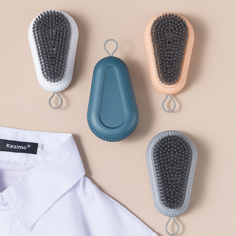 Household multi-functional plastic soft-bristle laundry brush, plain anti-slip shoe brush, daily cleaning board brush, customizable