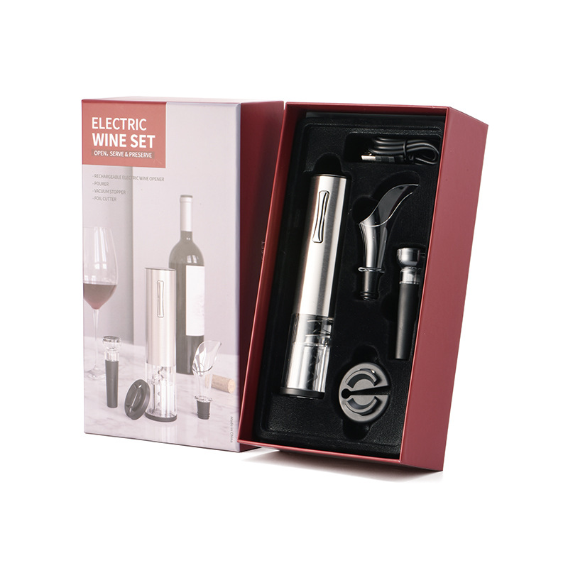 Kelitong Electric Wine Opener Mini USB Rechargeable Grape Red Wine Electric Corkscrew Wine Set