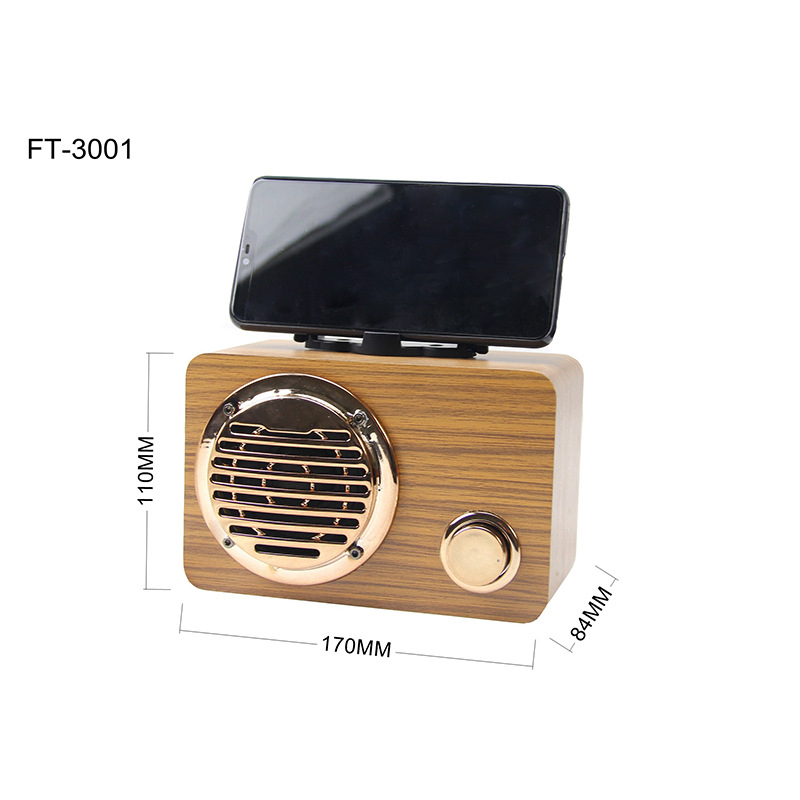 Wooden Bluetooth speaker portable outdoor speaker gift computer speaker FT3001