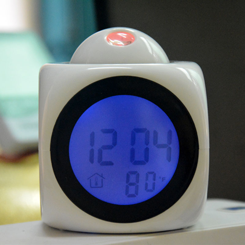 English Speaking Projection Alarm Clock with Voice Clock LED Digital Projection Electronic Alarm Clock