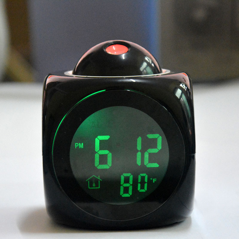 English Speaking Projection Alarm Clock with Voice Clock LED Digital Projection Electronic Alarm Clock