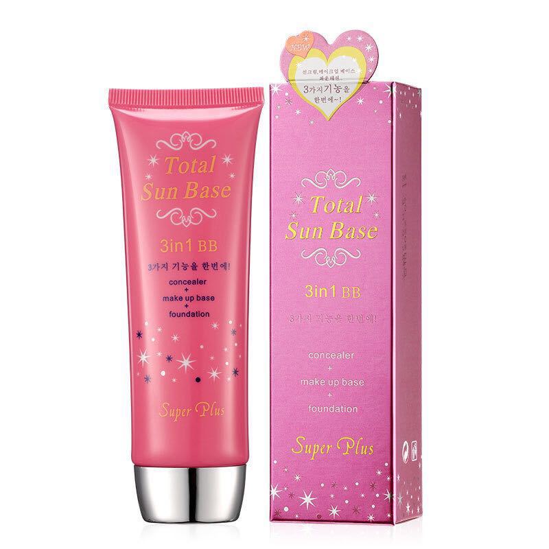 Meixian'er Multifunctional BB Cream Three-in-One Nude Makeup Moisturizing Skin Care Isolation Concealer Foundation Liquid Water Locking