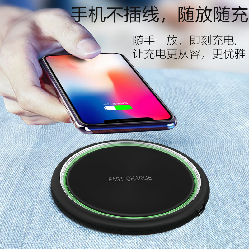 New Type-C Port QI Wireless Charger for iPhone 15W Wireless Fast Charging Round