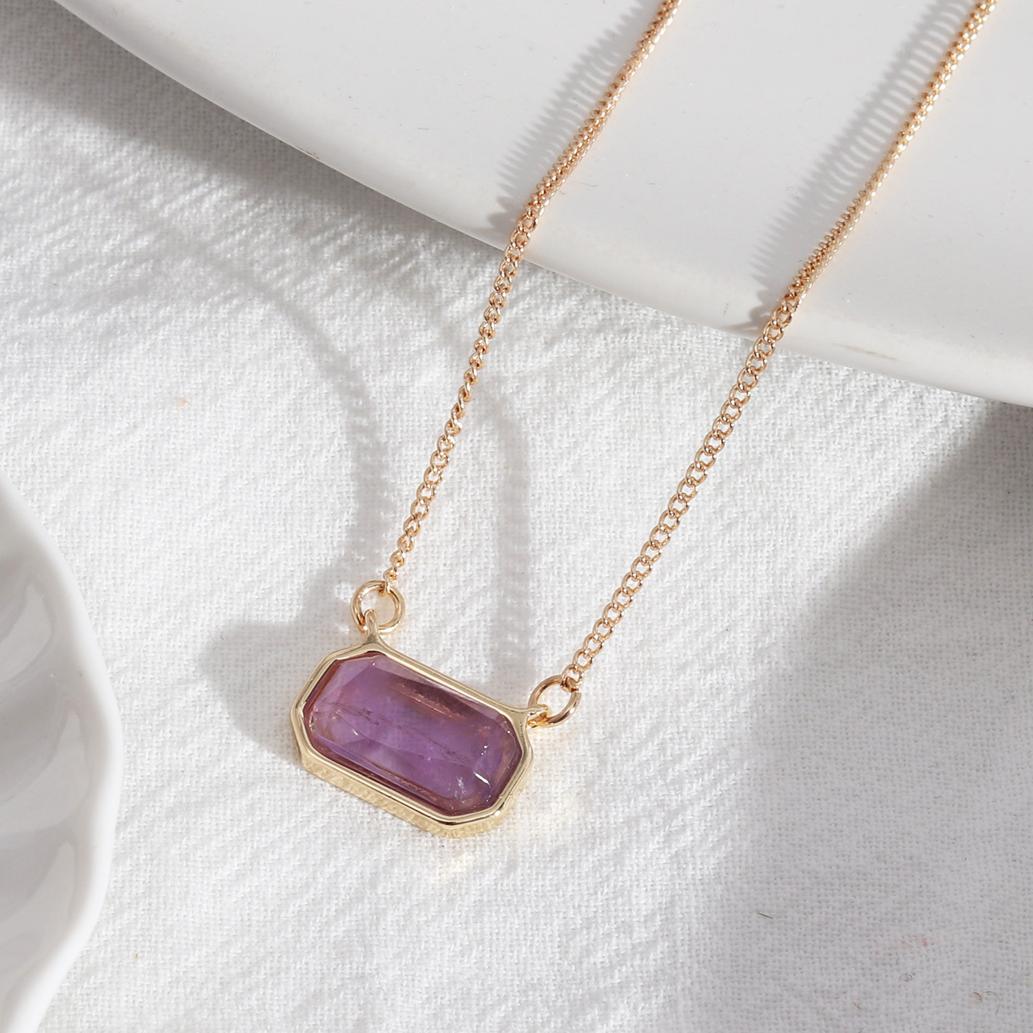Design Accessories Sweet Candy Color Short Natural Stone INS Style Niche Necklace Women
