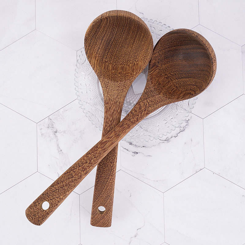 Home Unpainted Chicken Wing Wood Spatula Non-stick Pan Wooden Spatula Long Handle Stir-fry Spatula Wooden Spatula Kitchen Tool Set