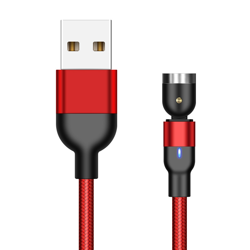180-degree bent head magnetic gaming data cable strong magnetic charging cable for Apple Android Type-C