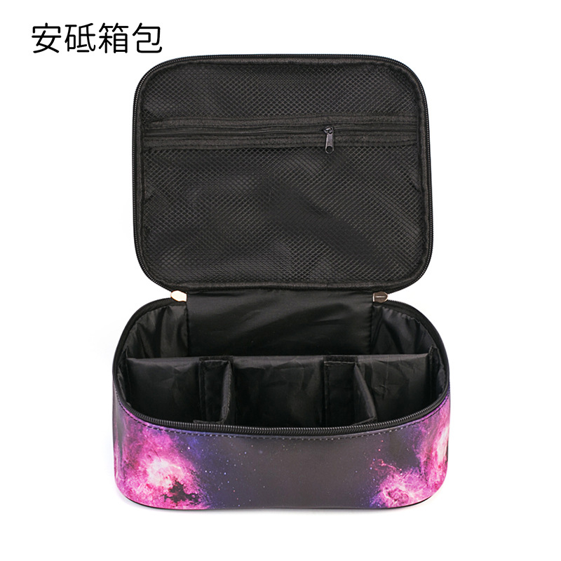 Marble Pattern Cosmetic Bag Large Capacity Lazy Person Storage Bag Multifunctional Portable Travel Toiletry Bag Stone Pattern