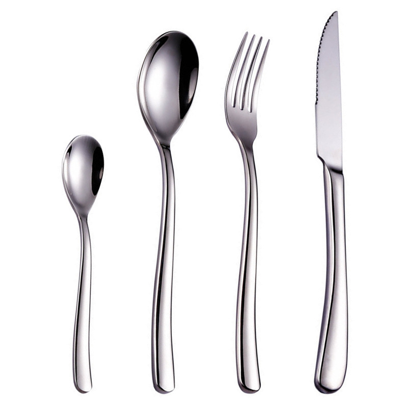 French Moonlight series stainless steel western tableware set steak knife fork spoon western knife dessert spoon