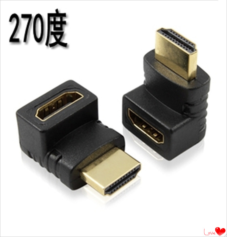 HDMI 90 degree right angle adapter 90 degree angle HDMI male to female converter extension adapter