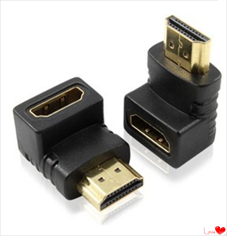 HDMI 90 degree right angle adapter 90 degree angle HDMI male to female converter extension adapter